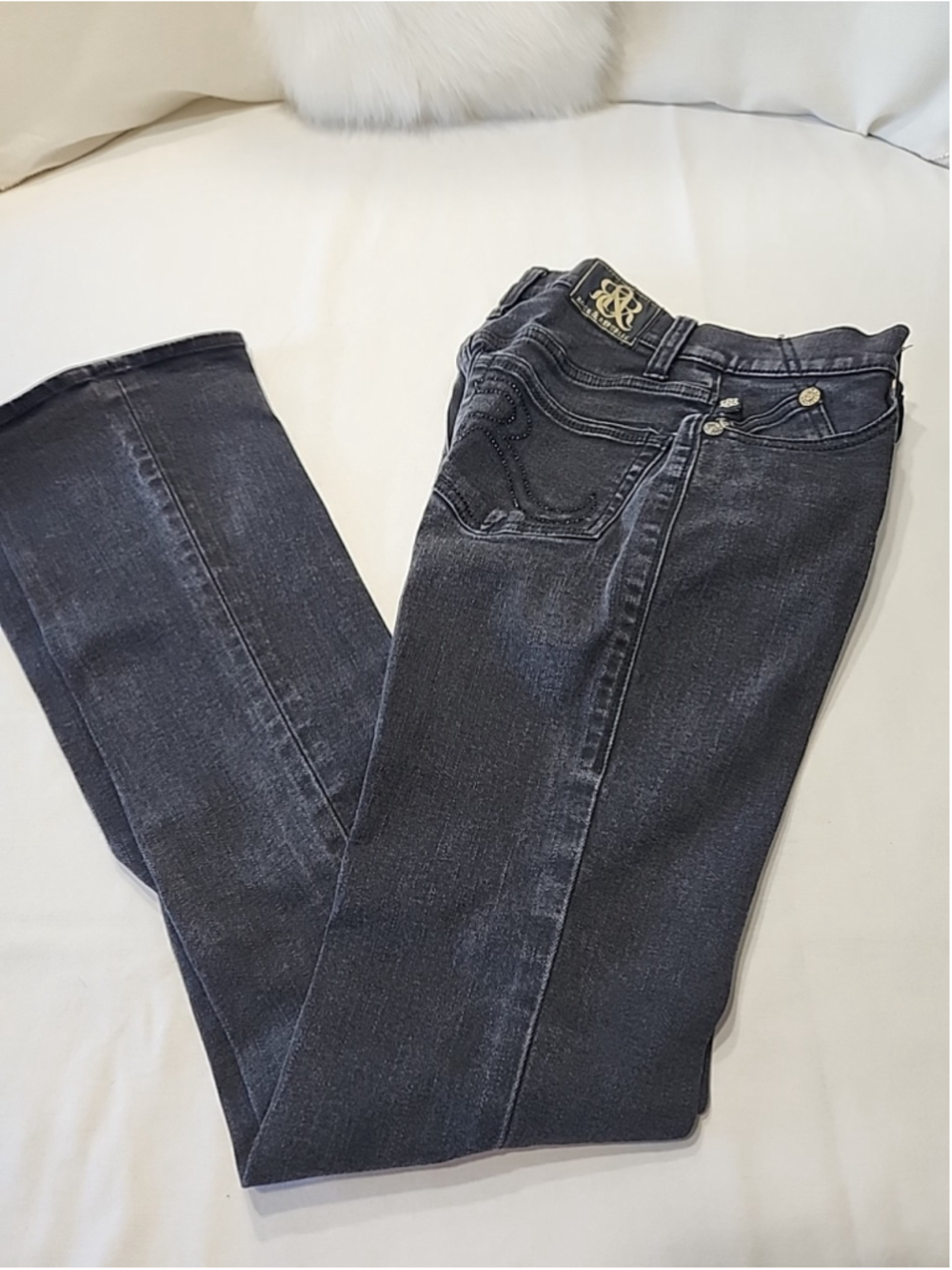 Rock and Republic Kendra Curvy Bootcut Black Jeans Size 2